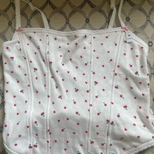 PINK Victoria’s Secret Corset Cherry Tank Top
